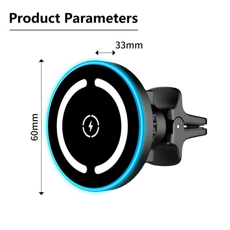 JLM-101 Qi 15W Magnetic Car Wireless Charger Phone Holder with Cable
