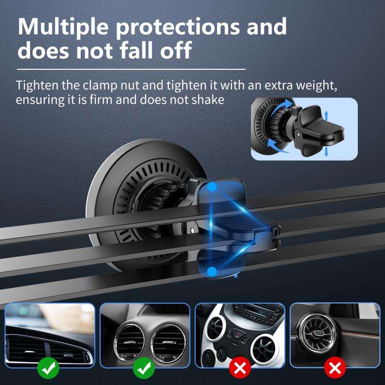 JLM-101 Qi 15W Magnetic Car Wireless Charger Phone Holder with Cable