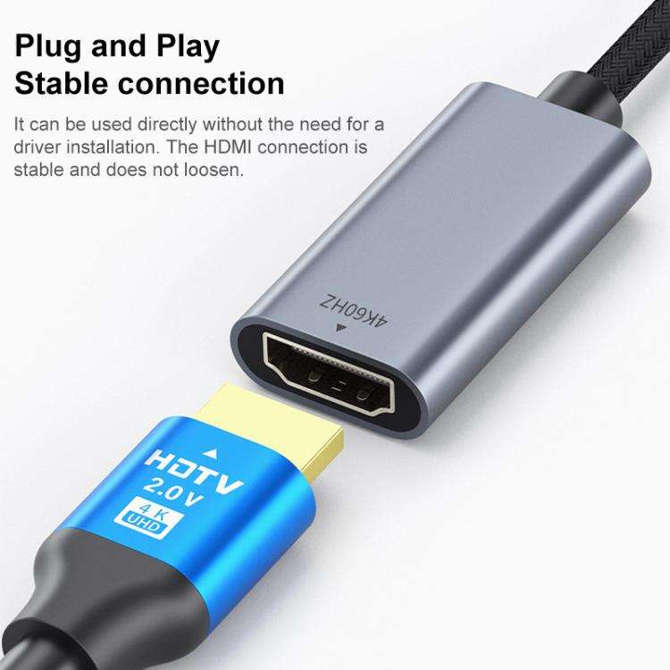 USB-C / Type-C to HDMI HD Screen Mirroring Adapter Cable, 4K 30Hz, 4K 60Hz, 8K 60Hz