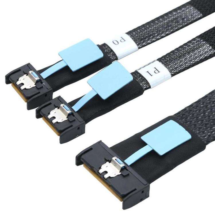 WG185 SlimeSAS MCIOx8 to 2xMCIOx4 Gen5MCIOx8 Server Data Adapter Cable, SlimeSAS MCIOx8 to 2xMCIO...