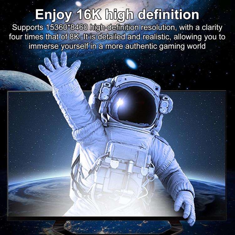 WG235 DP2.1 to DP2.1 16K 30Hz HD Video Adapter Cable, 1m, 1.5m, 2m, 3m, 5m
