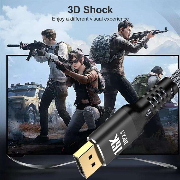 WG235 DP2.1 to DP2.1 16K 30Hz HD Video Adapter Cable, 1m, 1.5m, 2m, 3m, 5m