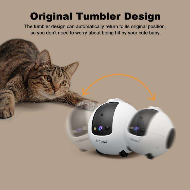 SriHome DH013 Plus 4MP Smart Pet Robot Camera with Auto-Charging Dock, US Plug, UK Plug, EU Plug,...