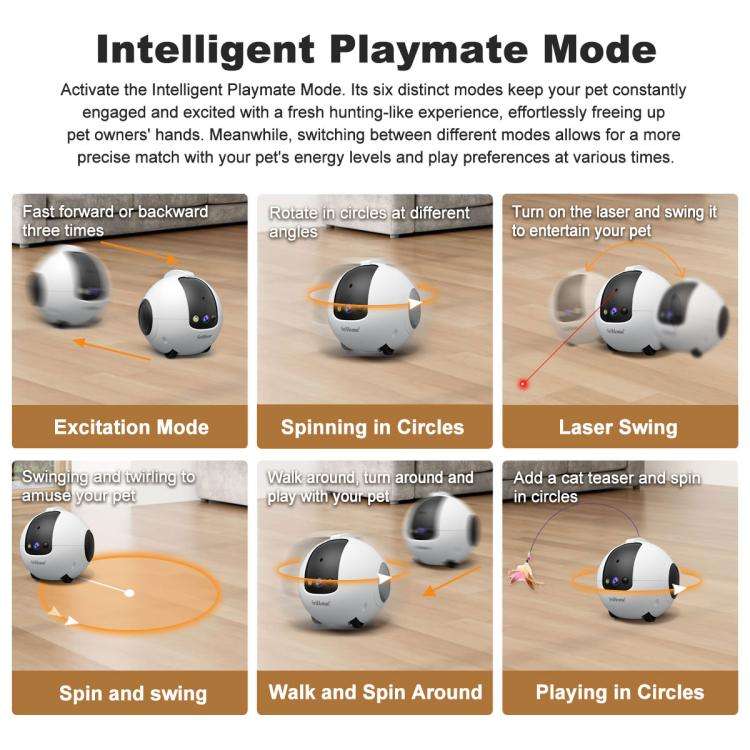 SriHome DH013 Plus 4MP Smart Pet Robot Camera with Auto-Charging Dock, US Plug, UK Plug, EU Plug,...