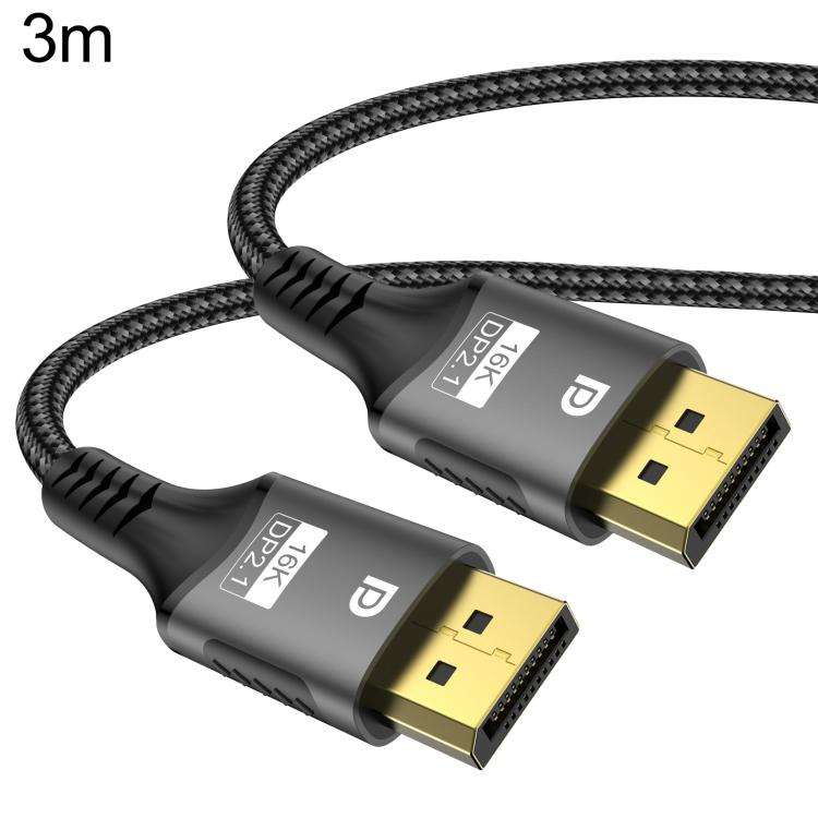 WG230 8K 120Hz DP2.1 to DP2.1 High Bandwidth High Refresh Rate Video Cable, 1m, 2m, 3m