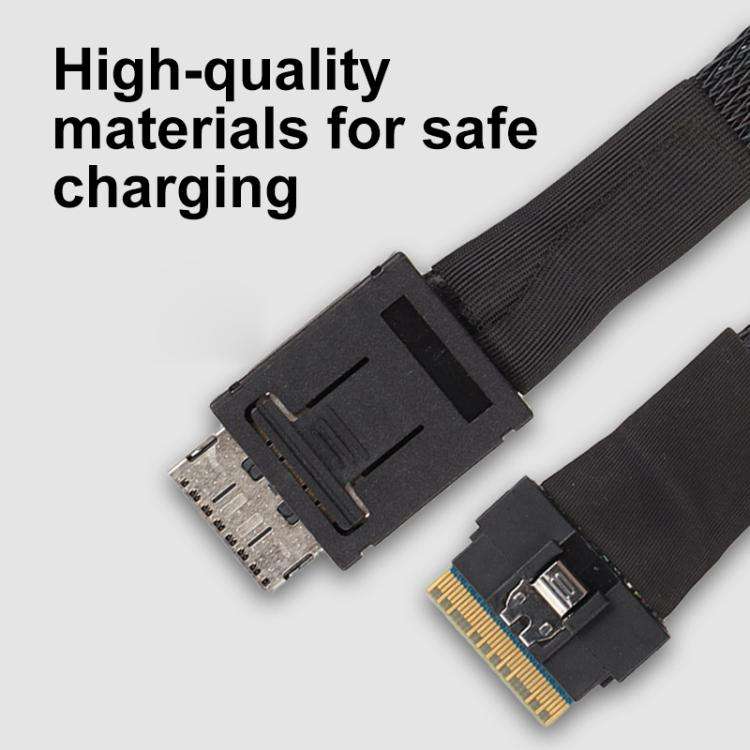 Slim SAS SFF-8654 8i to Dual Oculink SFF-8611 4i Server High-Speed Data Transfer Connection Cable...