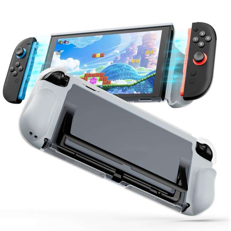 XDcase Transparent Armor Soft-Touch TPU Protective Case with Front Cover, For Nintendo Switch 2