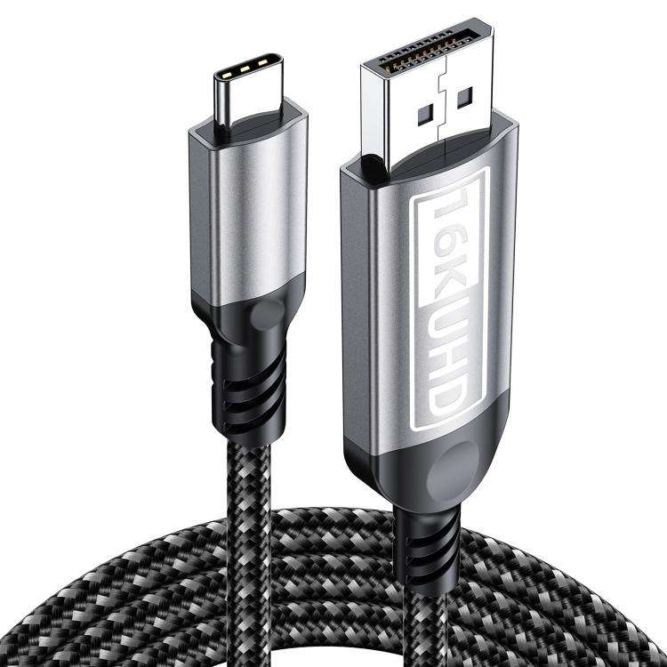 WG228 16K Ultra HD Type-C to DP 2.1 Display Cable Monitor Adapter Cable, 2m