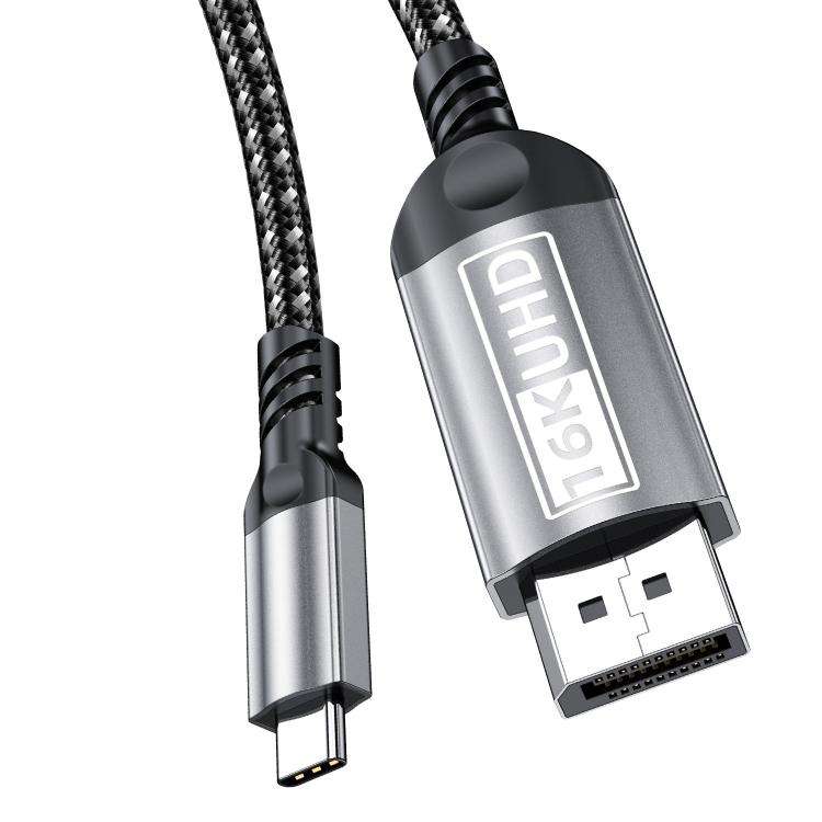WG228 16K Ultra HD Type-C to DP 2.1 Display Cable Monitor Adapter Cable, 2m
