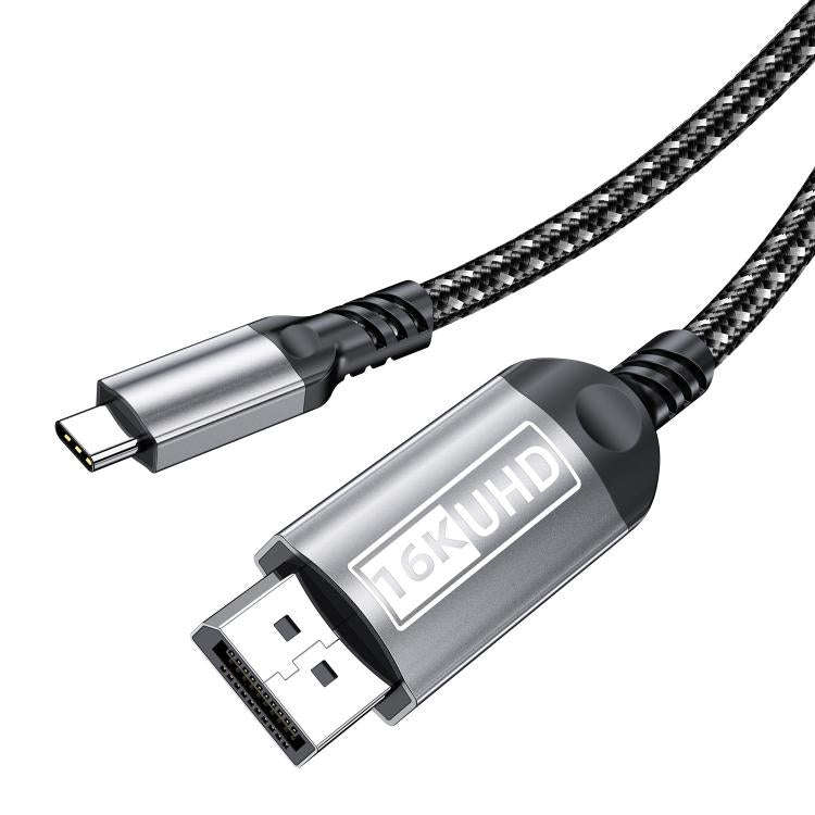 WG228 16K Ultra HD Type-C to DP 2.1 Display Cable Monitor Adapter Cable, 2m
