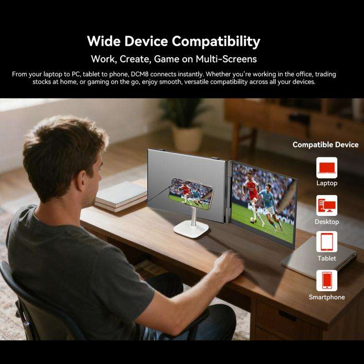 Blackview DCM8 15.3 inch Dual Display Portable Laptop LCD Monitors Screen Extender with Stand, DCM8