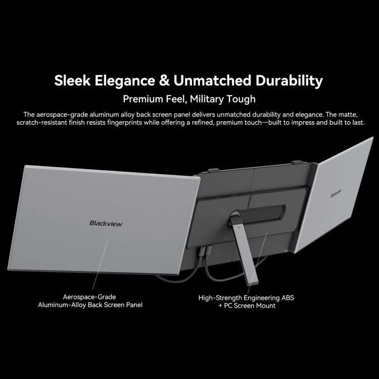 Blackview DCM8 15.3 inch Dual Display Portable Laptop LCD Monitors Screen Extender with Stand, DCM8
