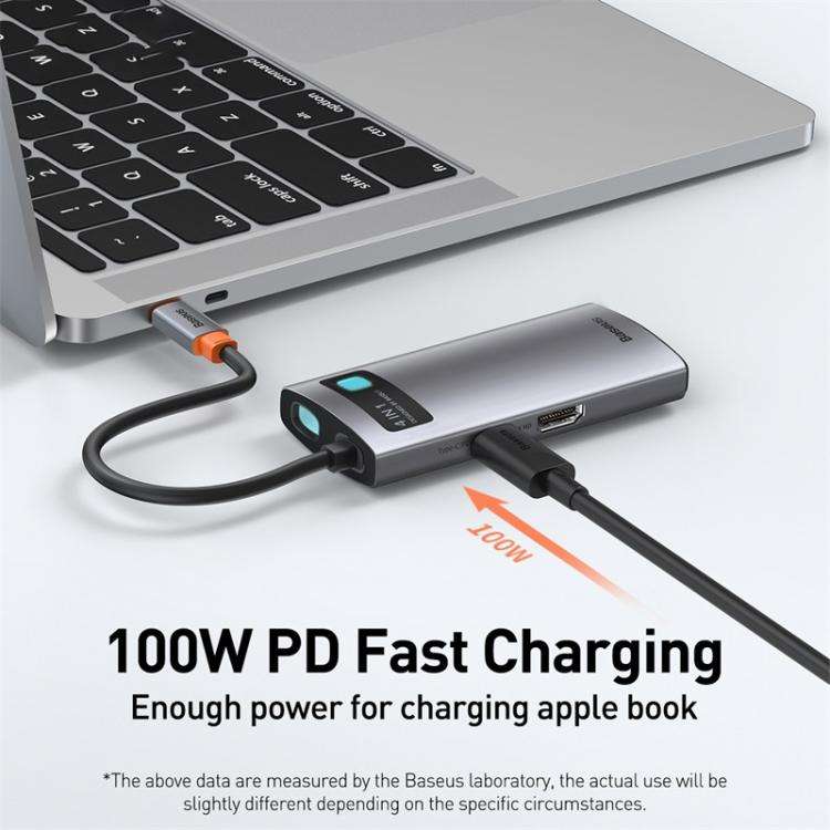 Baseus Metallic Glow Series CAHUB-CY0G 4 in 1 Multifunctional Type-C HUB Docking Station