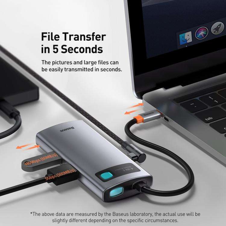Baseus Metallic Glow Series CAHUB-CY0G 4 in 1 Multifunctional Type-C HUB Docking Station