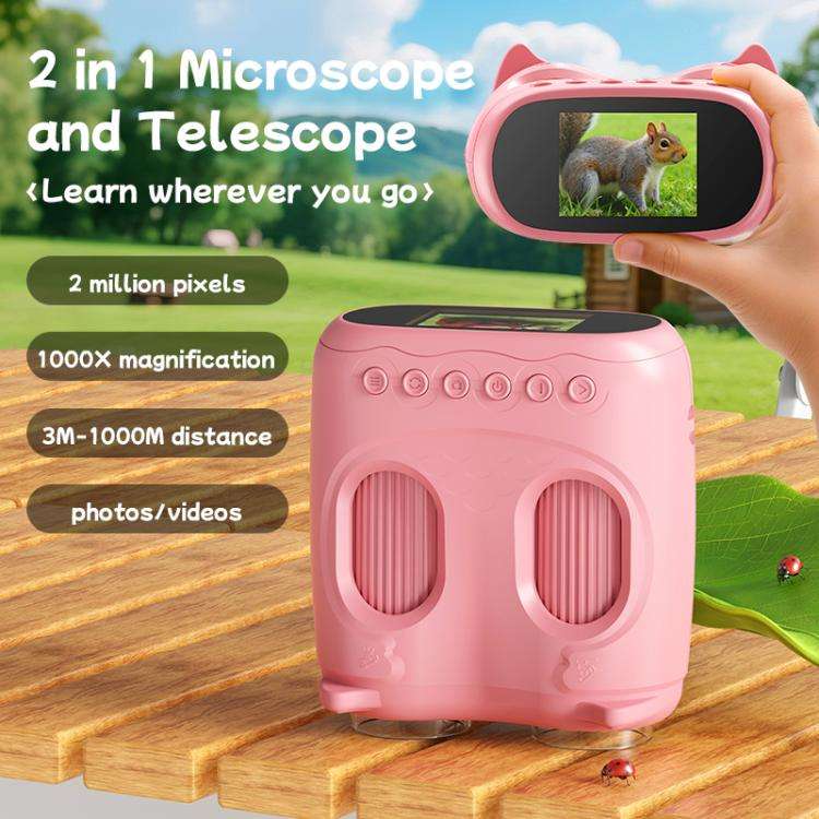 inskam 387 2MP 2-inch Display 2-in-1 Kids Digital Microscope & Binocular Telescope, inskam387