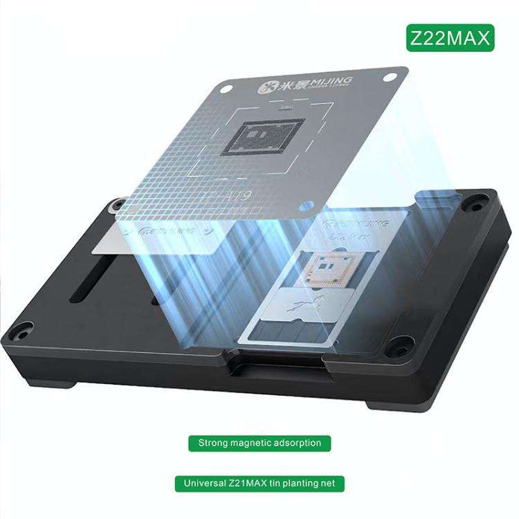Mijing Z22MAX CPU Chip Tin Planting BGA Reballing Stencil Platform For iPhone 11-17 Pro Max / And...