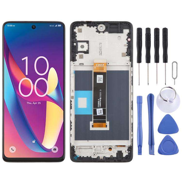 Original LCD Screen Digitizer Full Assembly with Frame, For TCL K33 5G, For TCL K32 5G, For TCL 5...