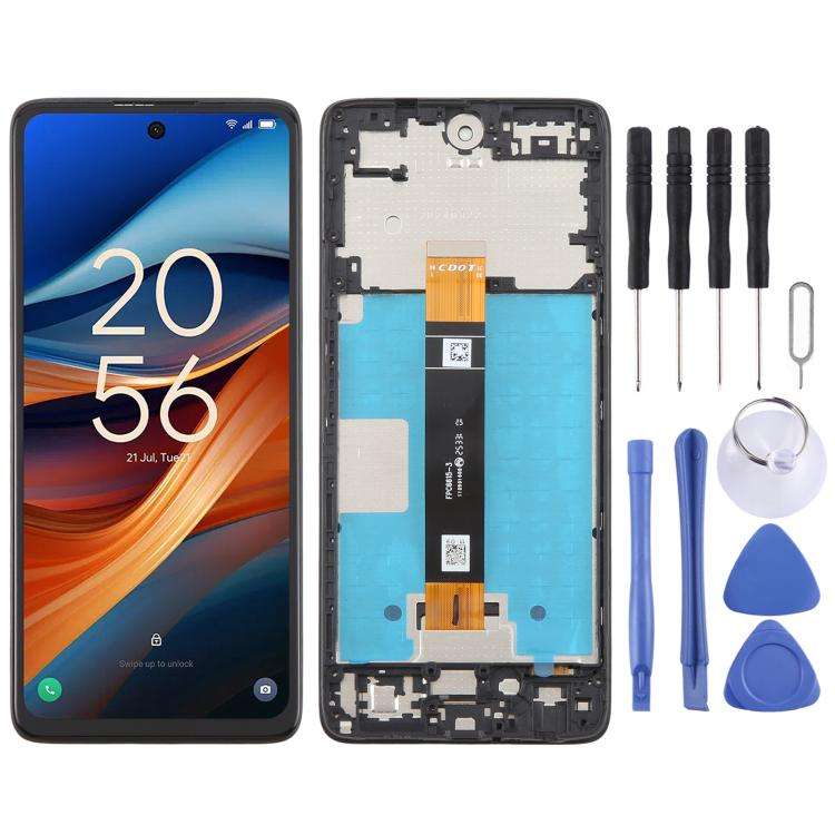 Original LCD Screen Digitizer Full Assembly with Frame, For TCL K33 5G, For TCL K32 5G, For TCL 5...