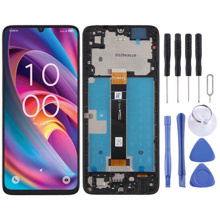 Original LCD Screen Digitizer Full Assembly with Frame, For TCL K33 5G, For TCL K32 5G, For TCL 5...
