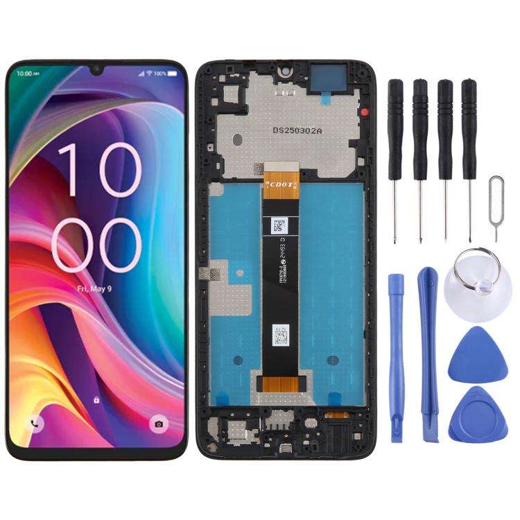 Original LCD Screen Digitizer Full Assembly with Frame, For TCL K33 5G, For TCL K32 5G, For TCL 5...