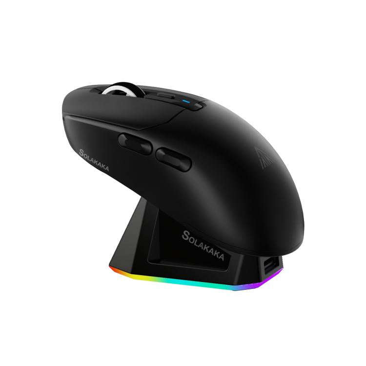 SOLAKAKA SM820 Tri-Mode 22000DPI 1000Hz Wireless Gaming Mouse with RGB Charging Dock