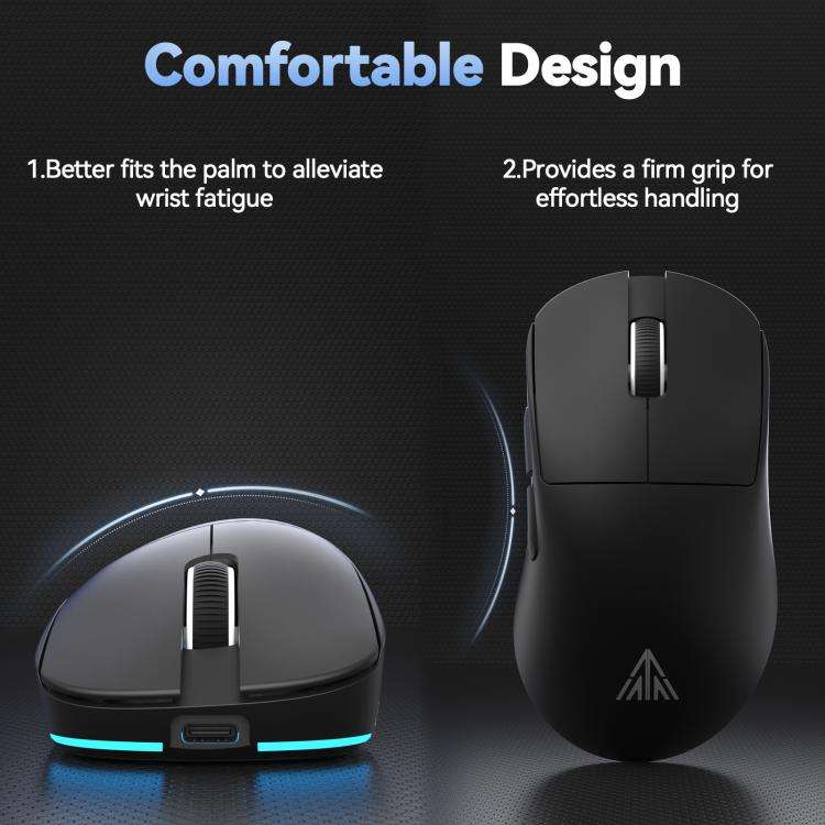 SOLAKAKA SM822 Tri-Mode 24000DPI 1000Hz Wireless Gaming Mouse with RGB Charging Dock