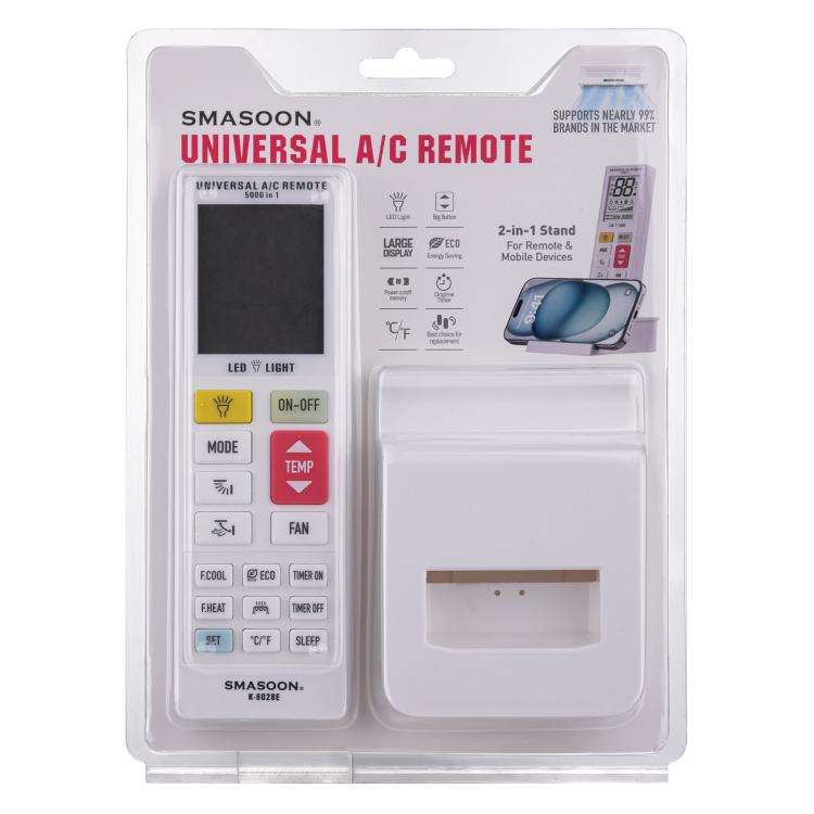 SMASOON K-6028E Universal Air Conditioner Remote Control with LED Light