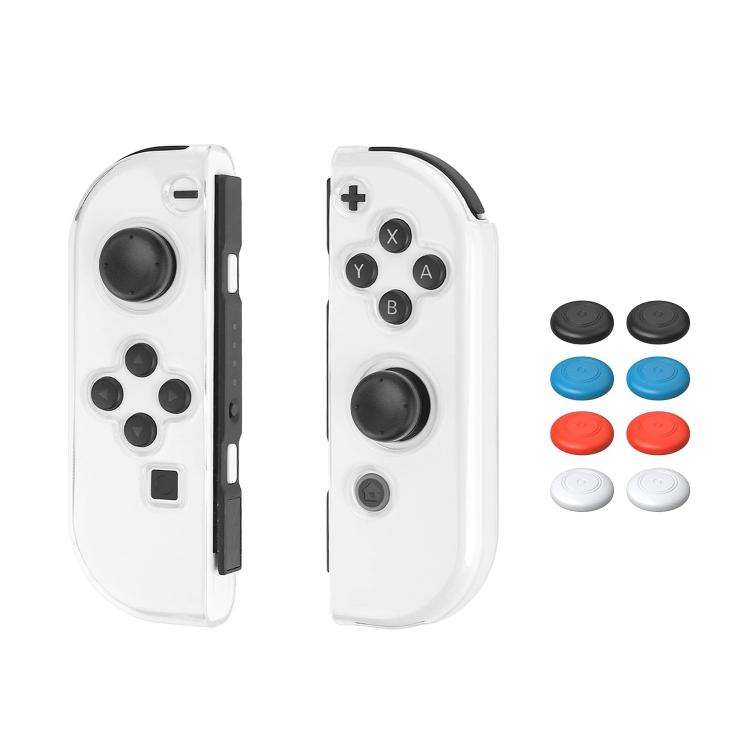 XDcase 1 Pair Clear TPU Protective Case & Joystick Caps Set, For Nintendo Switch 2 Joy-Con, For N...