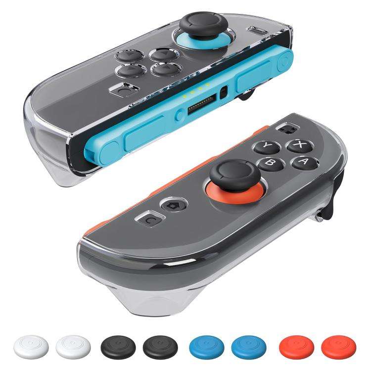 XDcase 1 Pair Crystal PC Protective Case & Joystick Caps Set, For Nintendo Switch 2 Joy-Con, For ...