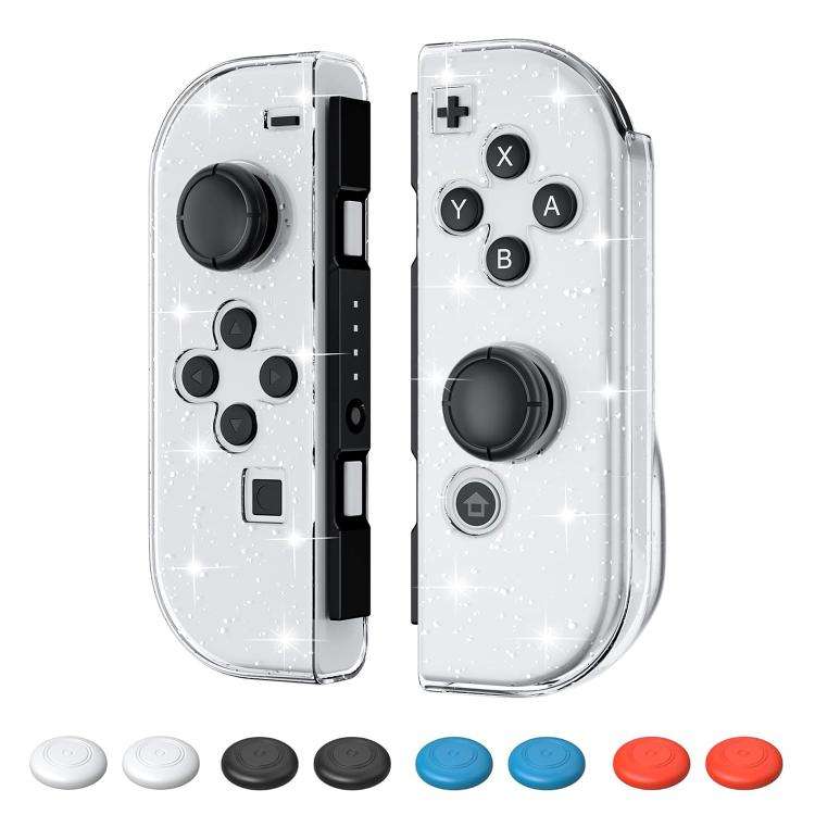 XDcase 1 Pair Crystal PC Protective Case & Joystick Caps Set, For Nintendo Switch 2 Joy-Con, For ...
