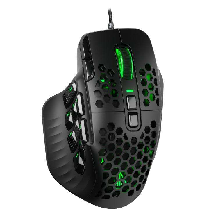 SOLAKAKA SM809 Honeycomb RGB Wired MMO Mouse