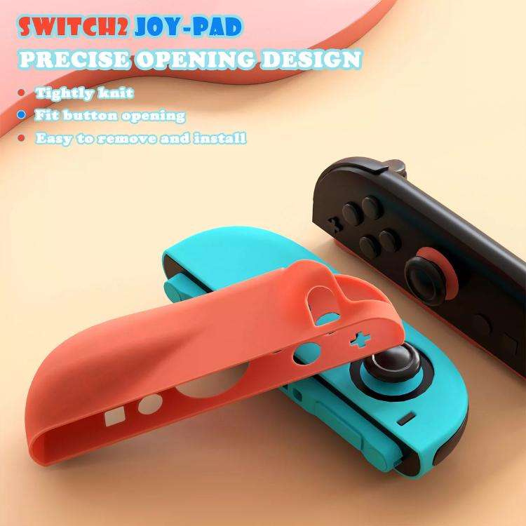 XDcase 1 Pair Soft Silicone Protective Case & Joystick Caps Set, For Nintendo Switch / Switch OLE...