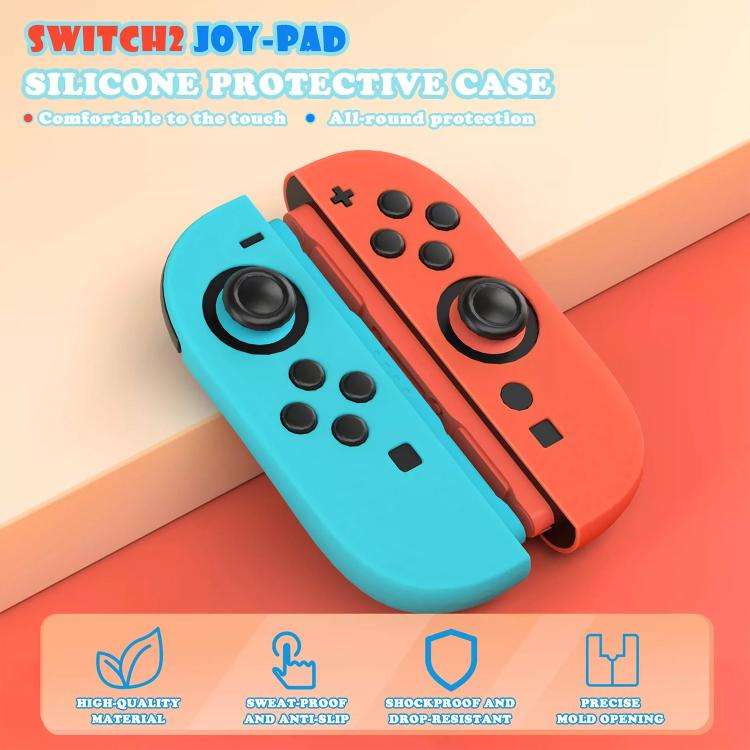 XDcase 1 Pair Soft Silicone Protective Case & Joystick Caps Set, For Nintendo Switch / Switch OLE...