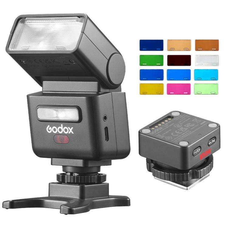 Godox iT32 iFlash Camera Flash & X5 TTL Wireless Flash Trigger with MA02 Magnetic Color Filters, ...