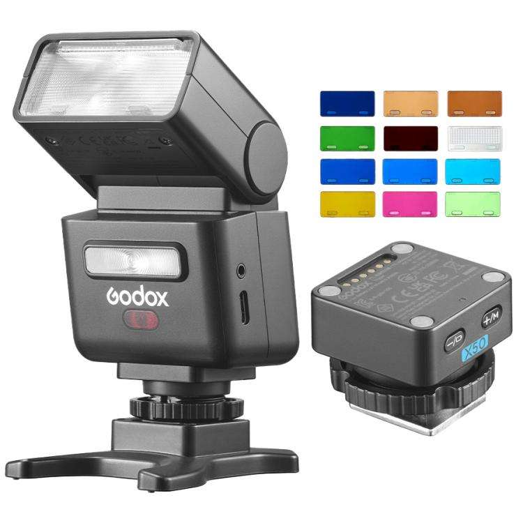 Godox iT32 iFlash Camera Flash & X5 TTL Wireless Flash Trigger with MA02 Magnetic Color Filters, ...