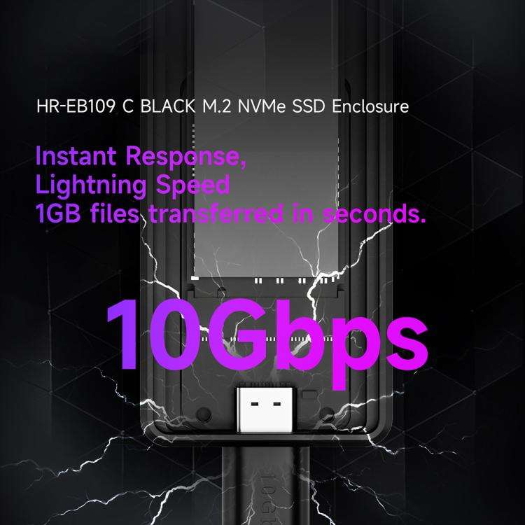 THERMALRIGHT HR-EB109 M.2 NVMe SSD Enclosure with Type-C to Type-C Cable, EB109 C-C Cable