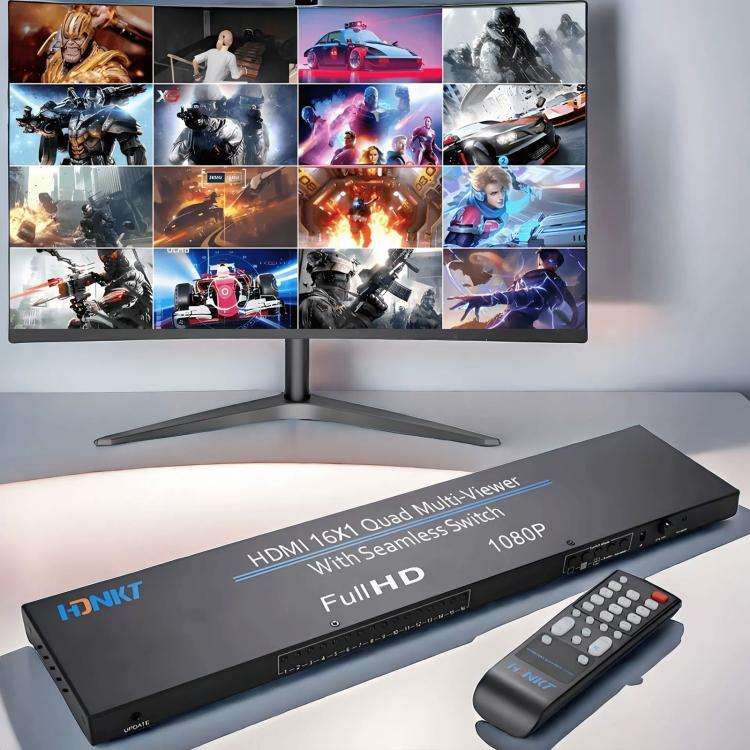 NK-816 HDMI 16x1 Multi-Viewer Supports Seamless Switch 1080P