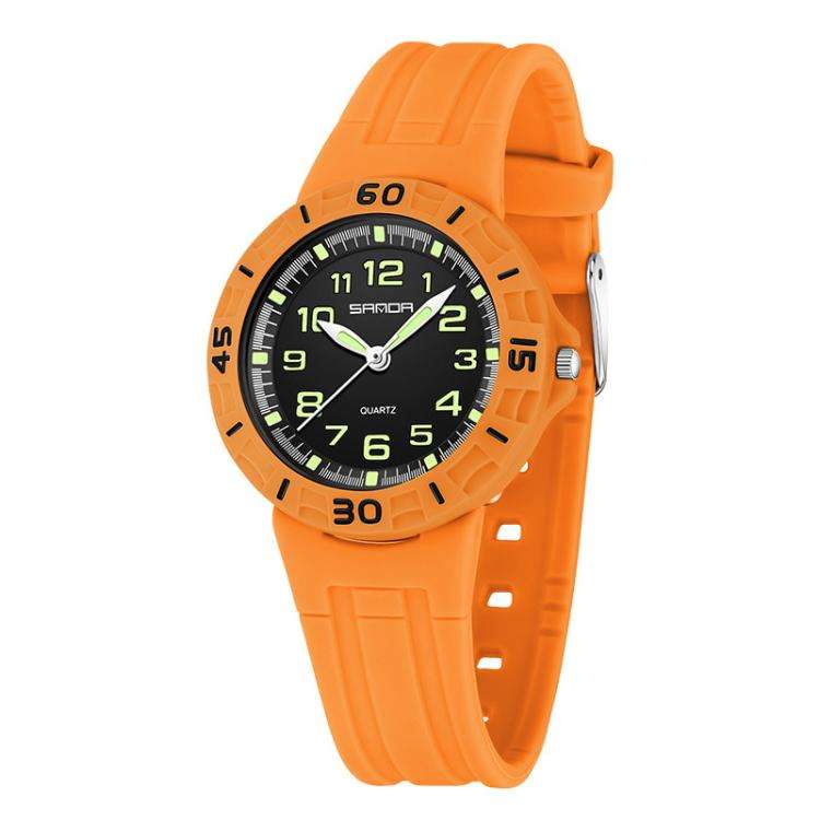 SANDA 6386 Simple 5ATM Waterproof Luminous Children Watch