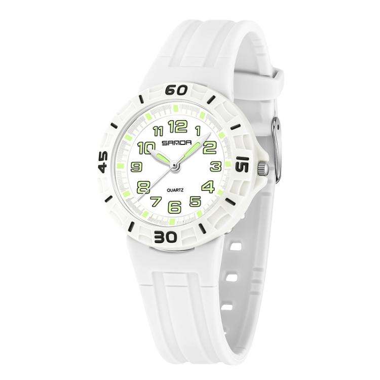 SANDA 6386 Simple 5ATM Waterproof Luminous Children Watch