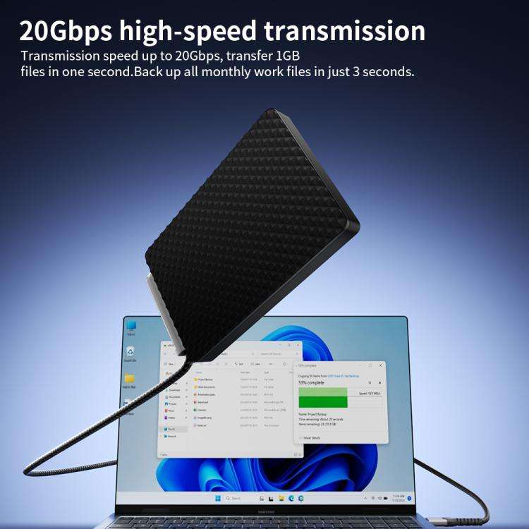 DOONJIEY USB3.2 PD 100W USB-C / Type-C to USB-C / Type-C Full-function Phone Holder CableLengt...