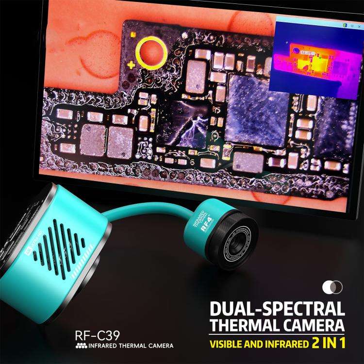 RF4 RF-C39 2 in 1 4K Visible and Infrared Dual-Spectral Thermal Camera for PCB Fault Detector, RF...