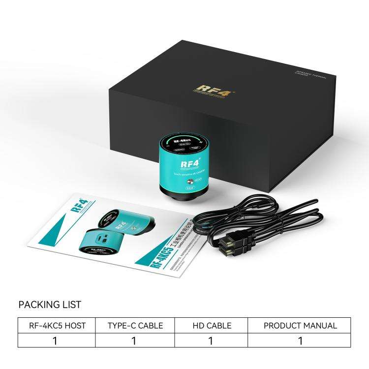 RF4 RF-4KC5 Touch Design 4K Ultra HD Microscope Camera for Trinocular Microscope, RF4 RF-4KC5