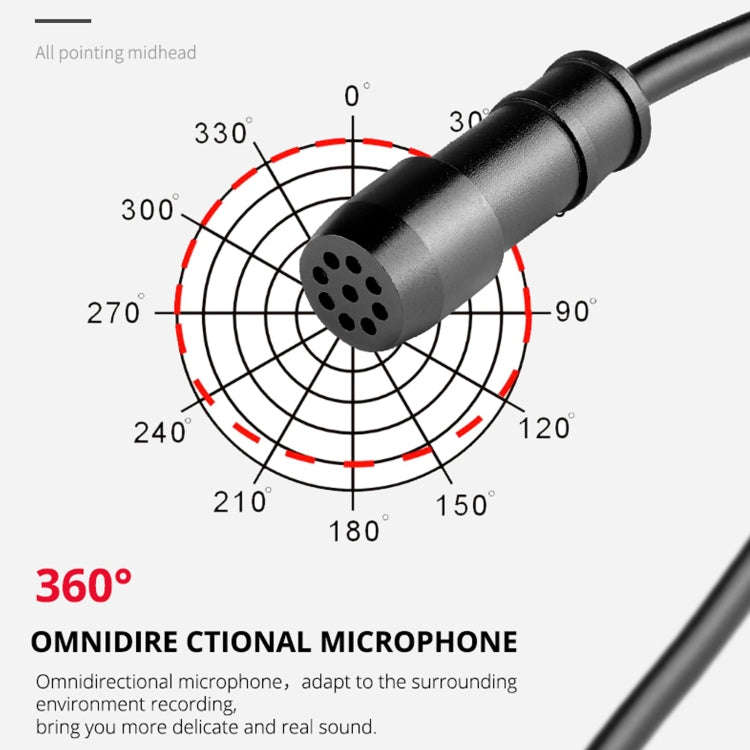 YELANGU MY2-C Type-C Interface Live Broadcast Interview Mobile Phone Lavalier Microphone, Length:...