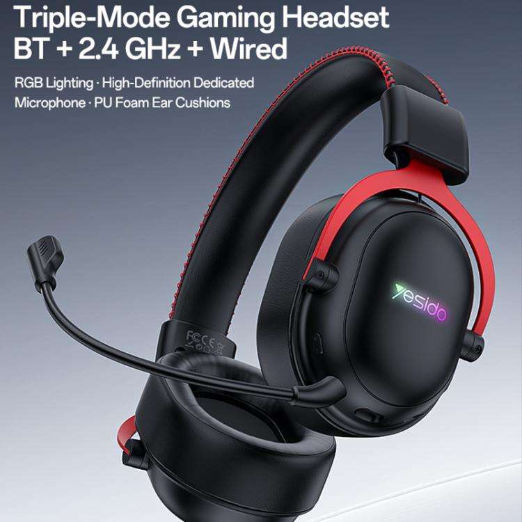 Yesido EK07 Three-mode E-sports Gaming RGB Headset, EK07