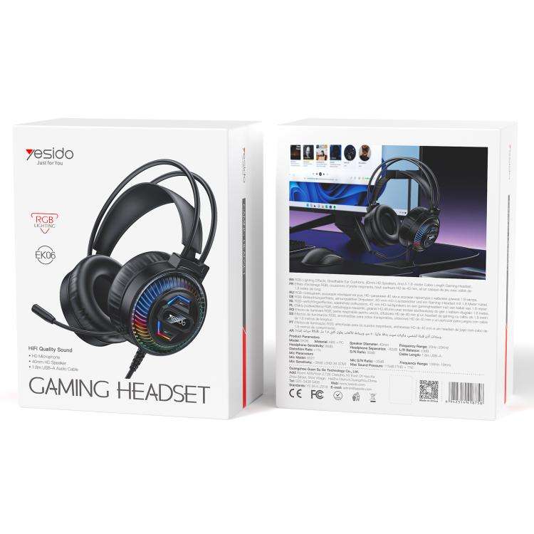 Yesido EK06 RGB Wired E-sports Gaming Headset