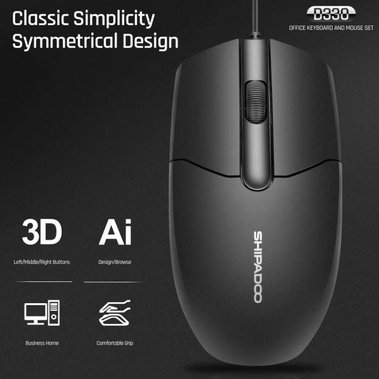 SHIPADOO D330 Wired Keyboard Mouse Set
