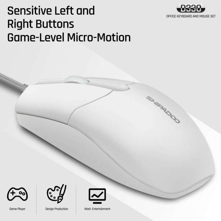SHIPADOO D330 Wired Keyboard Mouse Set