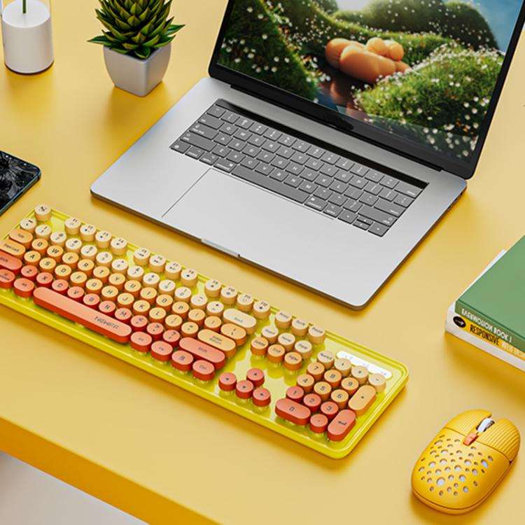 SHIPADOO EF128 2.4G 4800 DPI Wireless Keyboard Mouse Set, Color Mixing Series