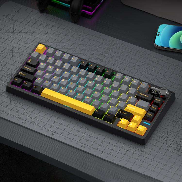 SHIPADOO JK750 Blue Switch RGB 79 Keys Three Modes Mechanical Keyboard