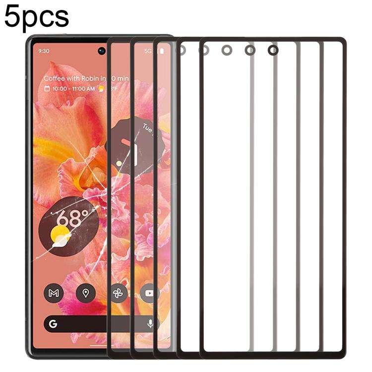 5pcs Front Screen Outer Glass Lens with OCA Optically Clear Adhesive, For Google Pixel 10 Pro XL,...